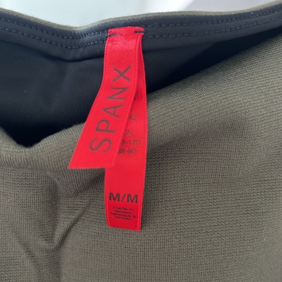 NWT Spanx textured panel leggings forest green M and top L - Picture 6 of 10